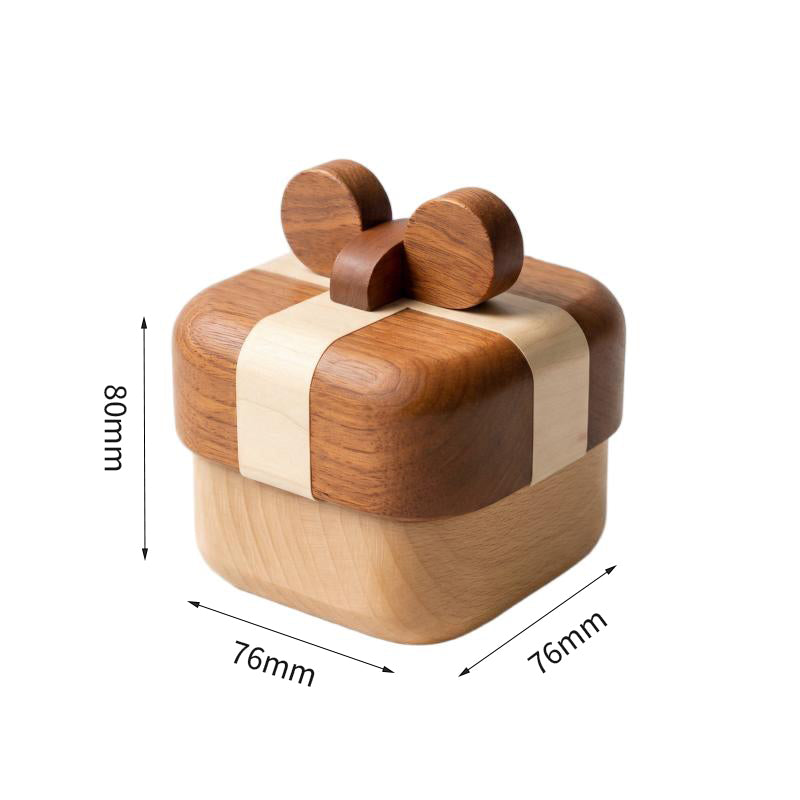 Personalized Gift-Box Wood Ring Box (Beech/Maple)