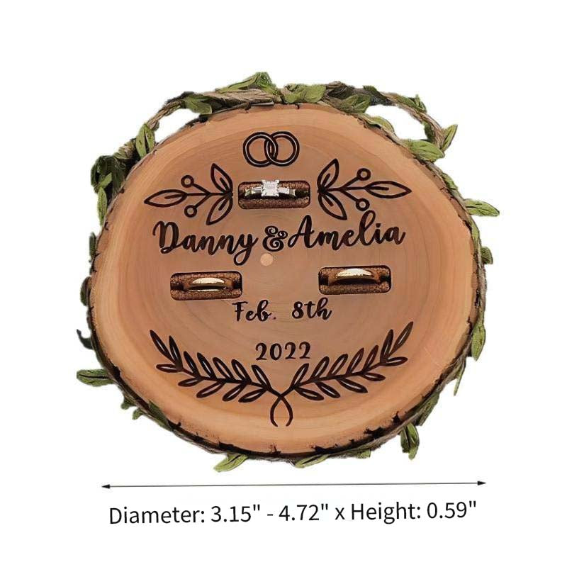 Personalized Cedar Wood Ring Box — Hand-Sanded