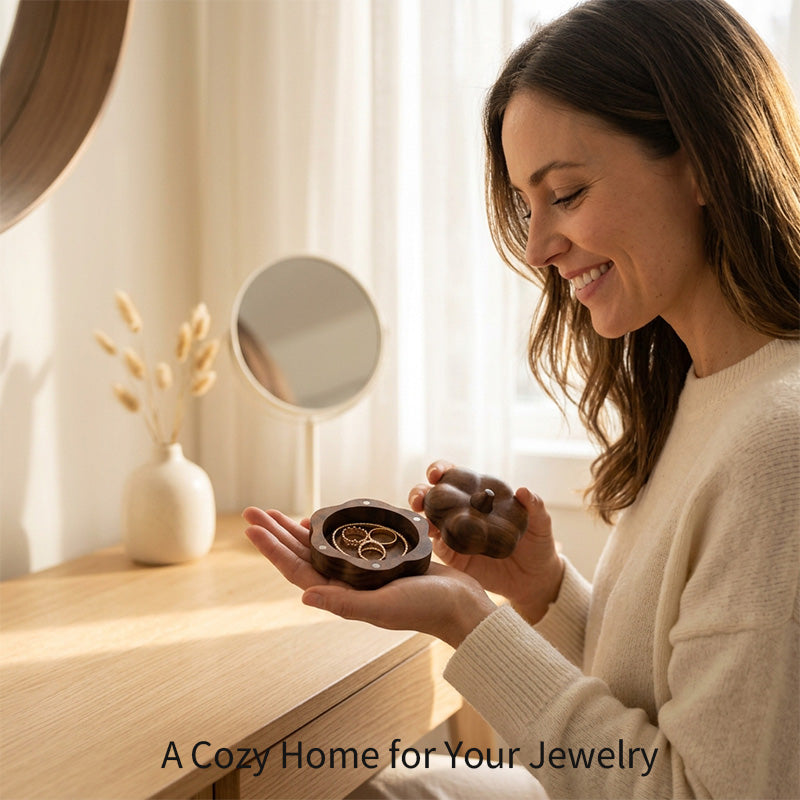 Walnut Pumpkin Jewelry Box