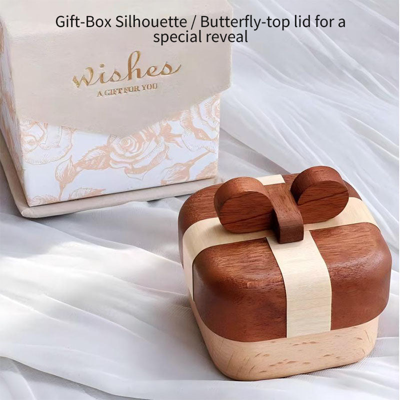 Personalized Gift-Box Wood Ring Box (Beech/Maple)