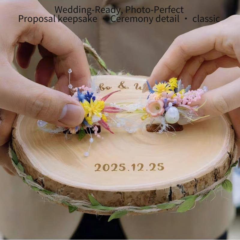 Personalized Cedar Wood Ring Box — Hand-Sanded