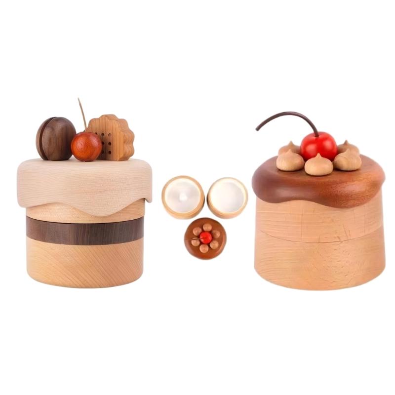 Cake & Cocoa Brown Jewelry Boxes — Solid Wood