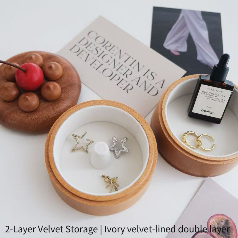 Cake & Cocoa Brown Jewelry Boxes — Solid Wood