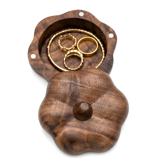 Walnut Pumpkin Jewelry Box