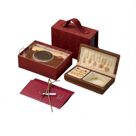 Walnut Camera Jewelry Box, 18-Step Hand-Polished